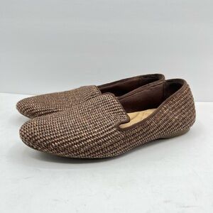 Birdies Women’s Size 7.5 The Starling Woven in Coffee Brown Casual Slipon Shoes
